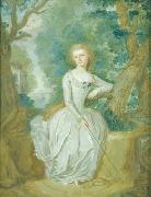 Johann Martin Stock Portrait of a woman oil painting on canvas